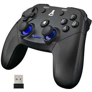THE G-LAB K-PAD THORIUM Wireless Gaming Controller PC & PS3 draadloos met geïntegreerde trillingen, GamePad Controller Wireless - Gamepad voor pc, Windows XP-7-8-10, PS3, Android (zwart)