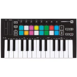 Novation Launchkey Mini [MK3] Draagbare USB/MIDI-keyboard-controller met 25 toetsen en DAW-integratie. Akkoordmodus, schaalmodus en arpeggiator - voor muziekproductie