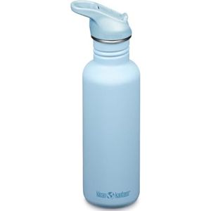 Klean Kanteen 1011197 Classic Narrow (Flip Sport) drinkfles met roestvrijstalen dop in de kleur blauw met een volume van 800 ml