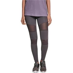 Urban Classics Technische mesh-legging voor dames, legging voor dames (1 stuk), Donkergrijs