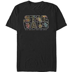 Star Wars Fill Organic Logo T-shirt, korte mouwen, zwart, XL, SCHWARZ