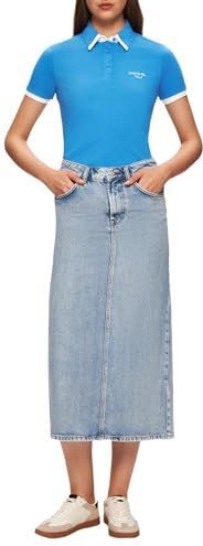 LTB Danica Moderne lange rok voor dames, katoenmix, blauw, maat L, blauw, L, Blauw