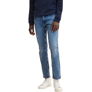 TOM TAILOR Denim Piers 10122 Slim Jeans voor heren, used denim, 31 W/34 L, 10122 - used-denim blauw