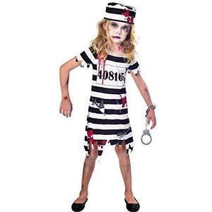 amscan - Zombie Girl Escaped Convict kostuum leeftijd 11-12 jaar 1 stuk meisjes 11-12 stuks, 10235181, wit, jaar