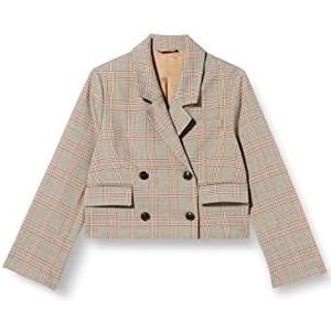 United Colors of Benetton Veste femme, Tartan marron 901, 34