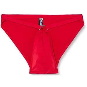 Blue Line Microfibre Pouch Bikini/Slip en Rouge Taille S/M