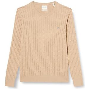 GANT Pull à col en C en coton extensible, pour femme, Sable sec., XL