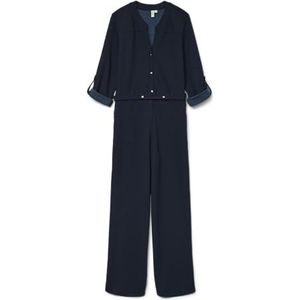 VERO MODA Vmbecca 3/4 Jumpsuit Jrs Btq Ga Vmbecca Jumpsuit 3/4 Jrs Btq Ga Dames (1 stuk), marineblauw blazer