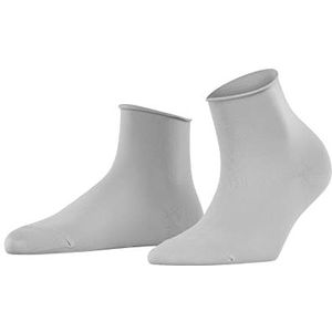 FALKE Cotton Touch korte sokken voor dames, kort, wit, zwart, meer lage kleuren, versterkt, dun, elegant, zonder patroon, ideaal voor de zomer, 1 paar, grijs (zilver 3290), 39-42 EU, grijs (Silver 3290)