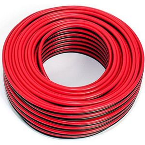 seki Luidsprekerkabel 2 x 2,50 mm² 25m rood/zwart CCA audiokabel luidsprekerkabel