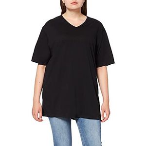 Trigema Dames V-shirt van 100% biologisch katoen, Zwart (Zwart C2c 508)
