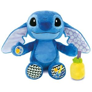 Clementoni Disney Stitch Grow with Me Plush Knuffel Sprekend Stitch Interactief Geluiden en Melodieën - Sonaglin - Tummy Time-functie - Babyspel - Eerste activiteiten - Man met batterijen, wasbaar