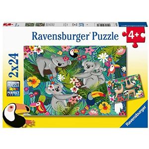 Ravensburger - Kinderpuzzel - puzzels 2x24 p - Koala's en luiaard - vanaf 4 jaar - 05183
