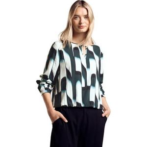 STREET ONE Blouse met print, dennengroen, 44, Fir Groen