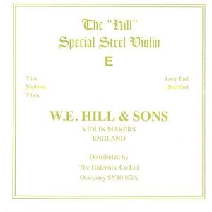 Hill viool van staal E - middelgroot touw