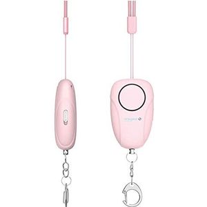 ONEGEARPRO FIDO ALLARME ANTI-AGGRESSION Persoonlijk alarm met sleutelring en kabel, 130 dB, roze