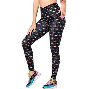 Zumba Dames Sport Leggings High Waist Bold Black E, S, Bold Black E