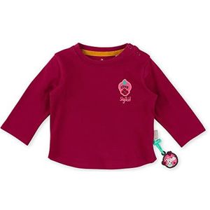 Sigikid Baby meisje shirt met lange mouwen van biologisch katoen T-shirt Baby Girl, rood/effen