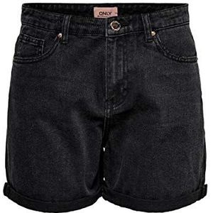 ONLY Women's Onlphine DNM MAS0003 Noos Jeans Shorts zwart denim, XXS, zwarte jeans, XXS, Zwarte jeans