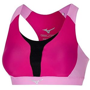 Mizuno Dames sport bh top ondersteuning, pauw roze, XL