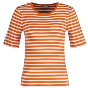 GANT Slim gestreept geribbeld T-shirt 1x1 Ss dames T-shirt, Pompoen Oranje