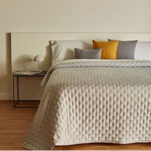 Sancarlos Sprei Popes Bouti grijs, 100% polyester, bed 150 cm.