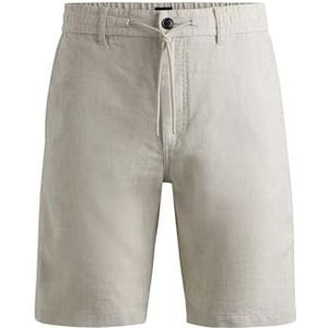 BOSS Hommes Chino-tapered-DS-1-S Short Tapered en Lin mélangé, Beige, 30