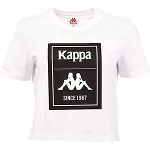 Kappa T-shirt Lilpa pour femme, coupe régulière, Blanc éclatant., M