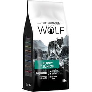 The Hunger of the Wolf Droogvoer voor jonge honden en puppy's van grote en zeer grote rassen, formule met hoog gehalte aan pluimveevlees, 14 kg
