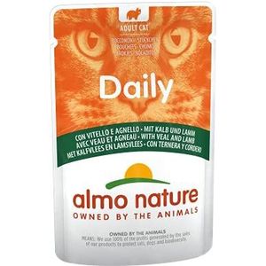 Almo Nature Daily Adult Cat 30 x 70 g glutenvrij natvoer met kalf en lam