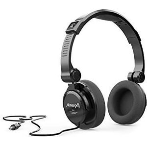 Auddibax RH5 DJ-hoofdtelefoon met 3 m kabel, stereo-headset en leermonitor, 50 mm stekker, 3,5 mm en 6,3 mm stekker, gesloten ontwerp voor een grotere isolatie