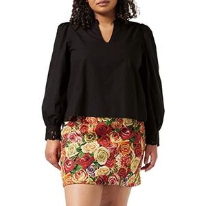Peppercorn Julianna kanten blouse voor dames, zwart (9000)