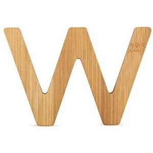 small foot 12076 ABC letter W van duurzaam bamboe, te combineren met andere letters als decoratie of deurplaatje