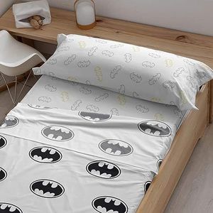 Bellum Harry Potter Beddengoedset met kussensloop en hoeslaken, 100% katoen, Batman Basic, voor kinderbed