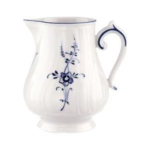 Villeroy & Boch Vieux Luxembourg melkkannetje van porselein, wit/blauw, 300 ml