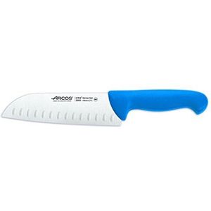 Arcos Serie 2900 - Santoku mes Aziatisch mes ArtAsian Knife - nitrumlemmet roestvrij staal 180 mm - handvat polypropyleen kleur blauw