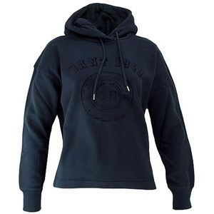 GANT Rel Tonal Graphic Sweatshirt met capuchon voor dames, Nachtblauw.