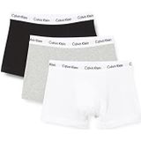 Calvin Klein 3 stuks boxershorts voor heren (verpakking van 3 stuks), Zwart en Grijs