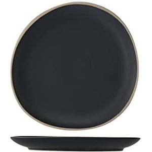 Cosy & Trendy Platte borden GALLOWAY Zwart-D 26 cm, 4 stuks