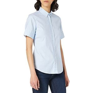 GANT Oxford Solid Ss Stretch damesblouse, Lichtblauw