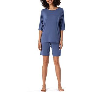 Schiesser 2-delige korte pyjama voor dames, Blauw