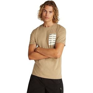 Calvin Klein T-shirt S/S pour homme, Marron (cabane dans les arbres), 3XL Grande taille