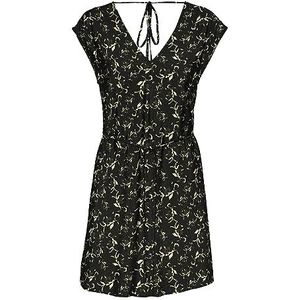 VERO MODA Vmiris S/L Wvn Noos zomerjurk voor dames, zwart/Aop: iris-wit