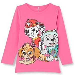 Name It Nmfosina Pawpatrol Top Vde T-shirt met lange mouwen voor meisjes, Sangria Sunset