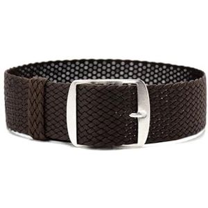 ClassicWatchStraps Perlon Horlogebandje | 20 kleuren - 10 bandbreedtes - Sluiting: geborsteld zilver | Nylon | Reservearmband, Nylon messing