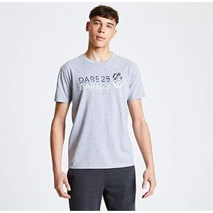 Dare 2b T-shirt, katoen, focalize, met grafische print in reliëf Dare2b, T-shirts, polo's, heren, asgrijs