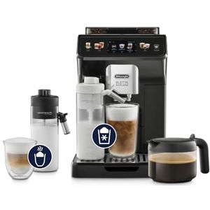 De'Longhi Eletta Explore ECAM452.57.G Volautomatische espressomachine met LatteCrema melksysteem voor warme en koude dranken met één druk op de knop, TFT-touchscreen, koffiezetapparaat zwart