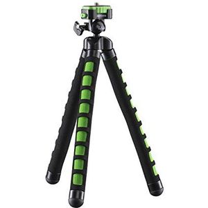 Mantona Kaleido Flex Lichtgewicht flexibel statief met 360° kogelgewricht voor digitale camera's en videocamera's, smartphones en actiecamera's, limoengroen