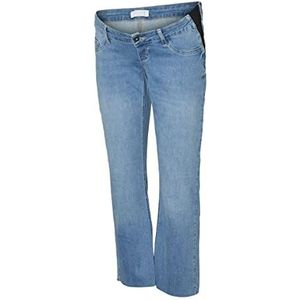 MAMALICIOUS Mlbion Cropped Evased Jeans A. Damesjeans, Lichte jeans blauw