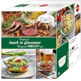 Weck 19815 Gourmet weckpotten, set van 3, 300 ml (gourmetglazen voor salades of kleine maaltijden, met RR deksel 120 mm)